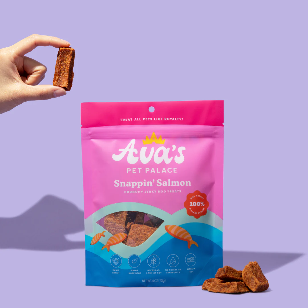 Ava's Pet Palace Crunchy Jerky Dog Treats - Snappin' Salmon Treats (4 oz) American Pet Supplies