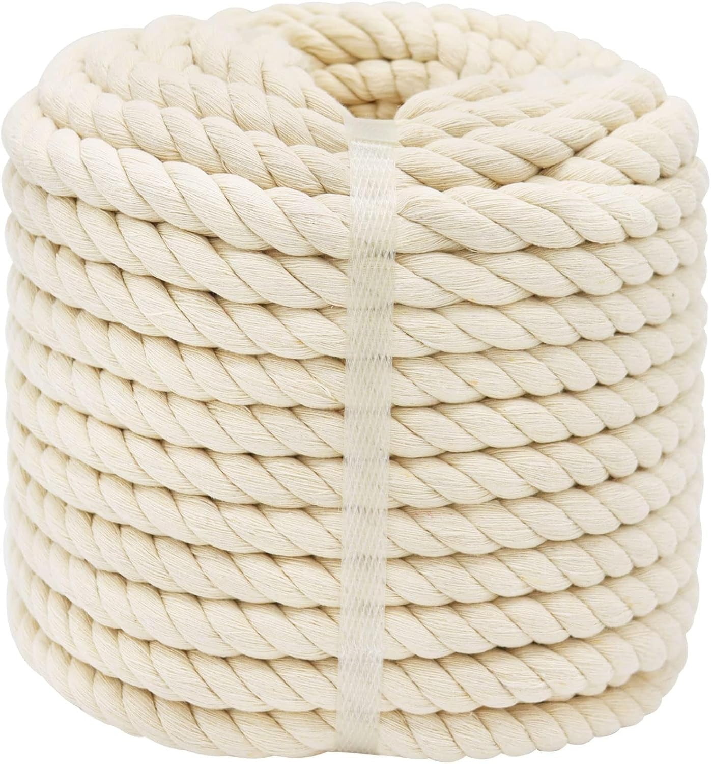 1OO% Natural Cotton Rope 1/2 Inch X 198 Feet Strong Soft Cotton Cord for DIY Crafts Gardening Hammock Home Decorating, Macrame,Projects Pet Toys,White Rope Hendrix Arts