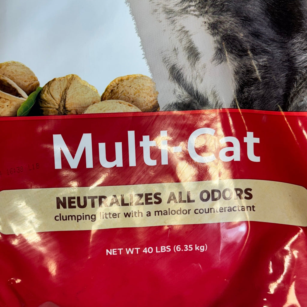 NATURALLY FRESH Walnut Shell Cat Litter Unscented 40Lbs , Red Bag