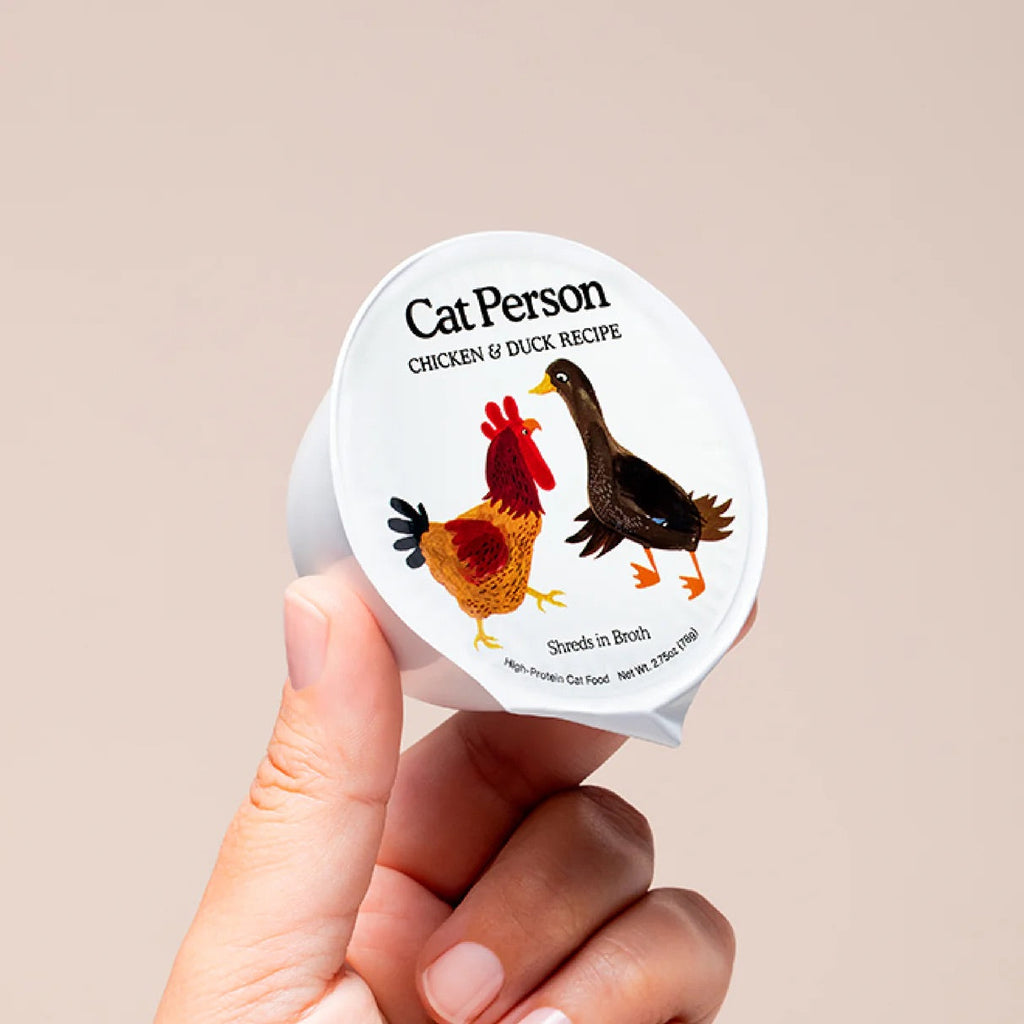 Cat Person Cat Shredded Chicken & Duck In Broth 2.75oz The Family Pet