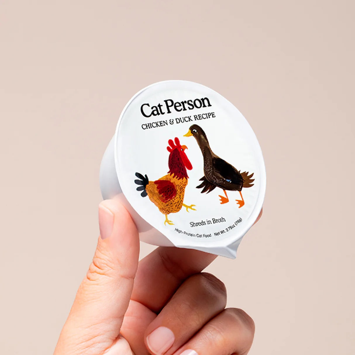 Cat Person Cat Shredded Chicken & Duck In Broth 2.75oz The Family Pet