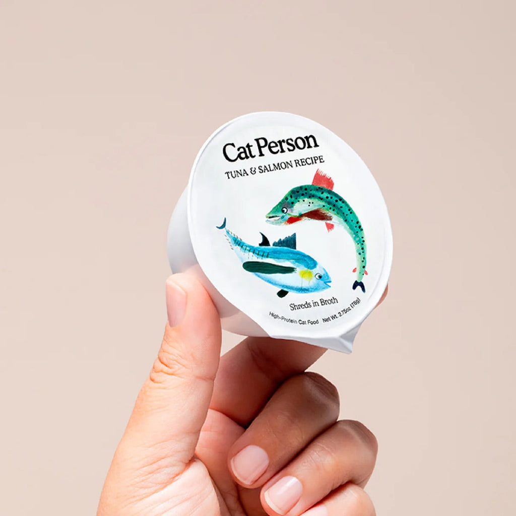 Cat Person Cat Shredded Tuna & Salmon In Broth 2.75oz The Family Pet