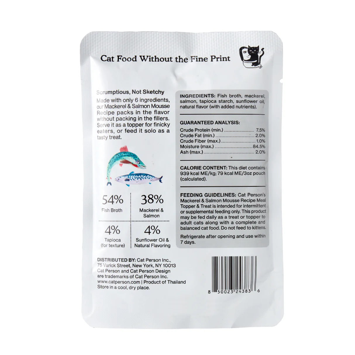 Cat Person Cat Mousse Mackerel & Salmon 3oz Pouch The Family Pet