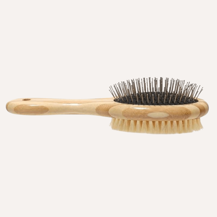 Tilley + Me Two-Sided Pet Brush – Bristle & Wire for Shedding & Detangling