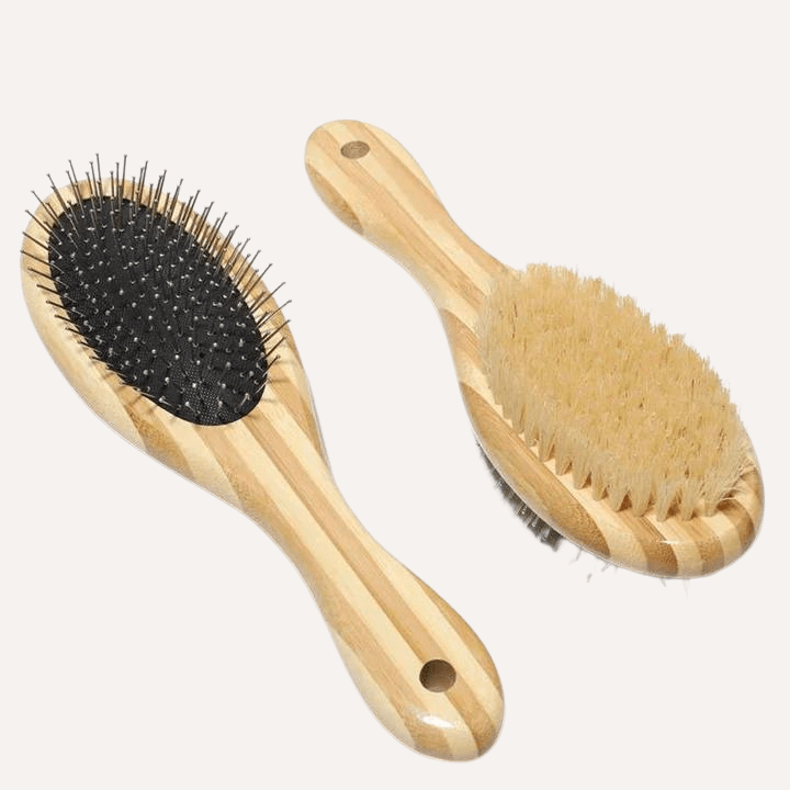 Tilley + Me Two-Sided Pet Brush – Bristle & Wire for Shedding & Detangling