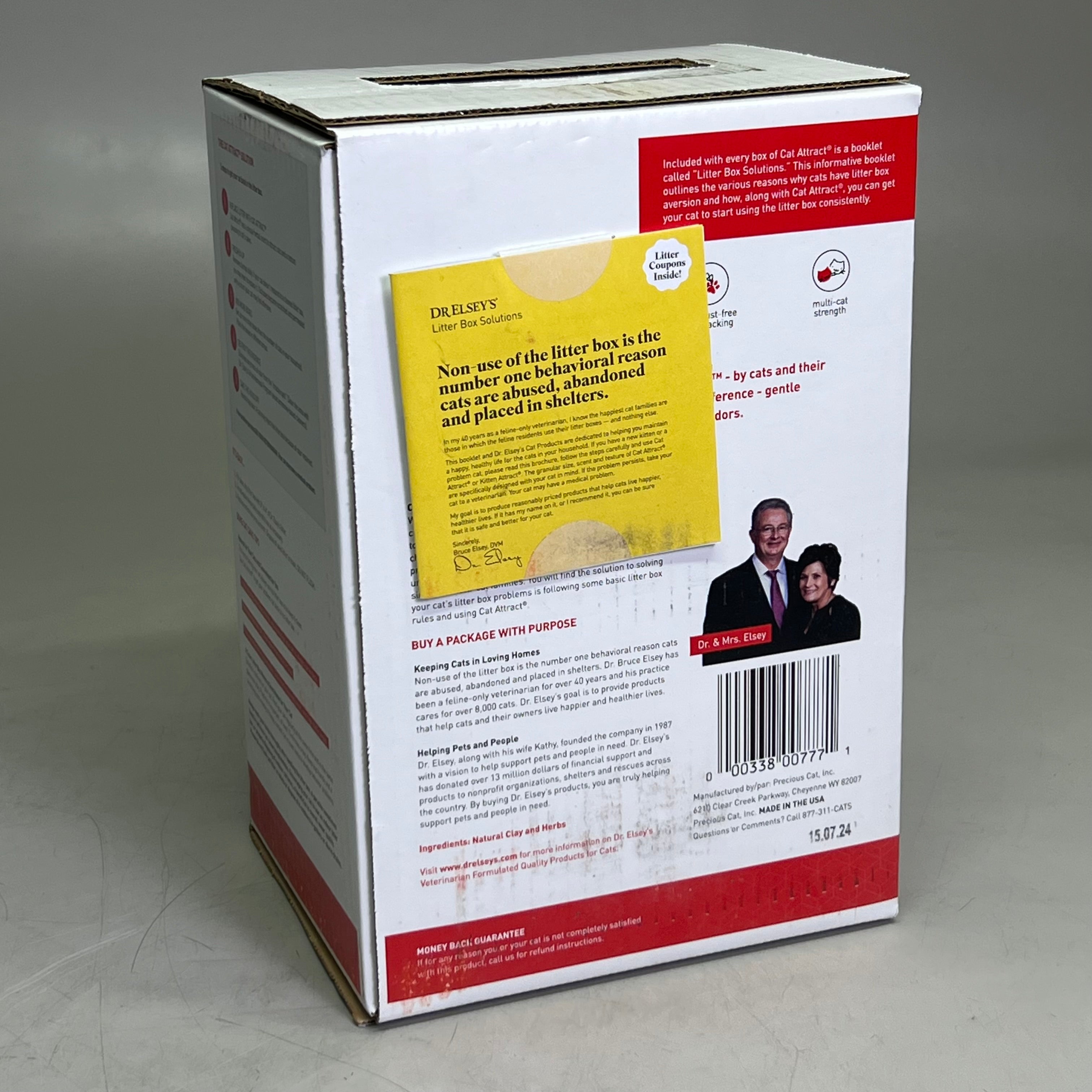 DR. ELSEY'S Precious Cat Attract Clumping Clay Cat Litter 20 Lb Red & White