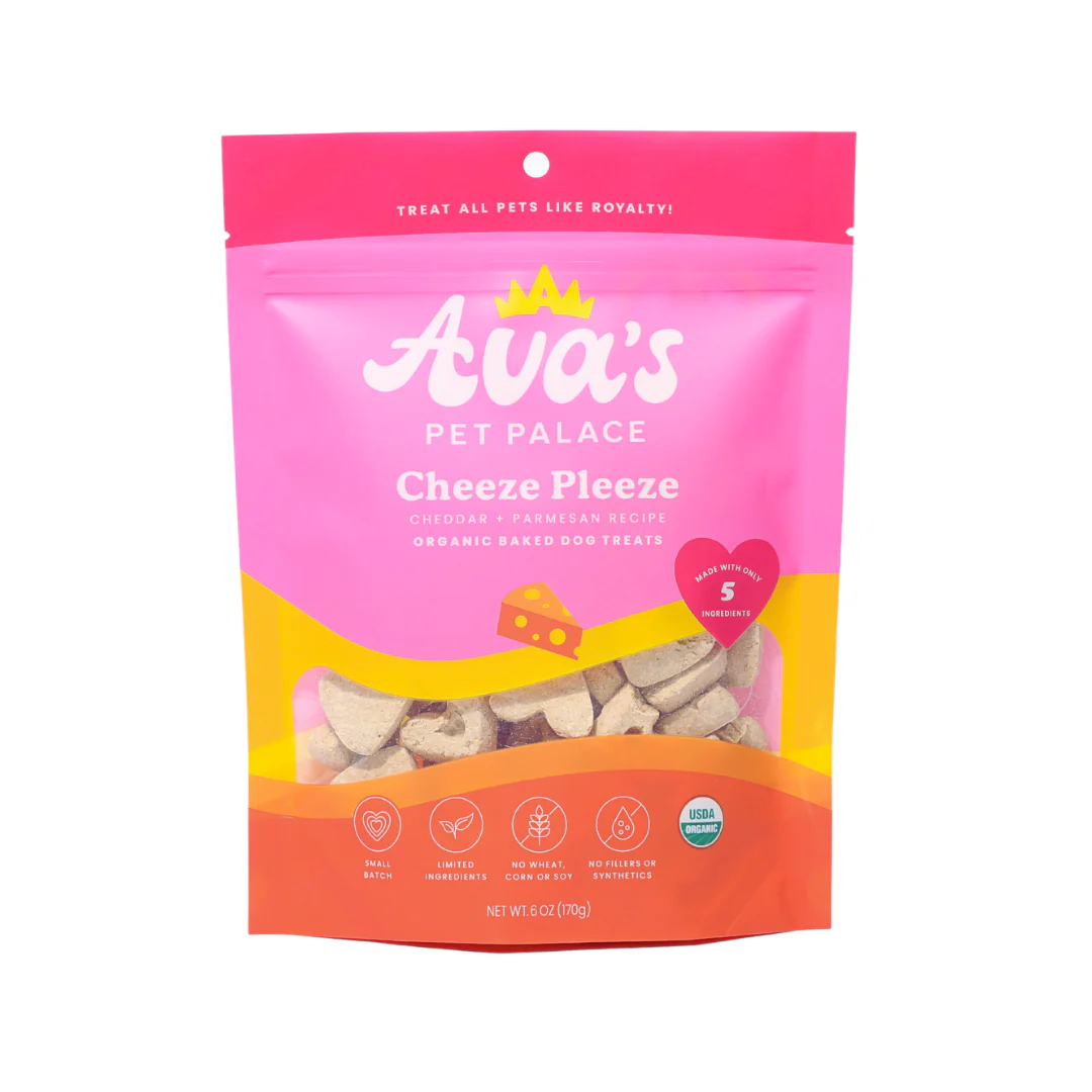 Ava's Pet Palace Organic Baked Dog Treats - Cheeze Pleeze (6 oz) / 2-Pack American Pet Supplies