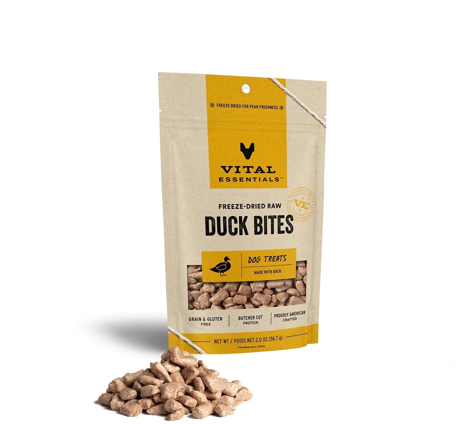 Duck Bites Dog Treats by Vital Essentials -Freeze Dried The Pet Shop