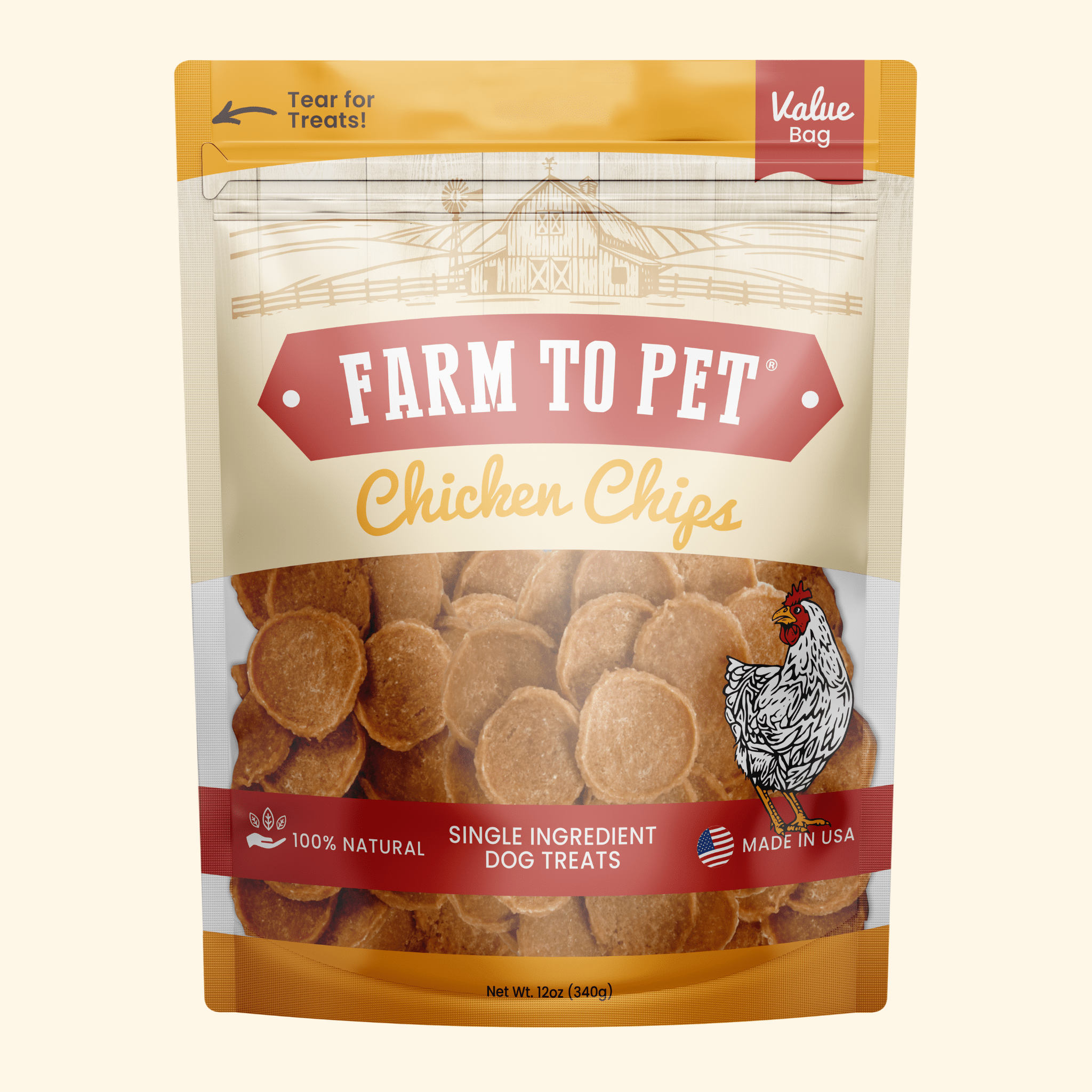 Chicken Chips for Dogs | All-Natural Single-Ingredient Dog Treats Farm To Pet