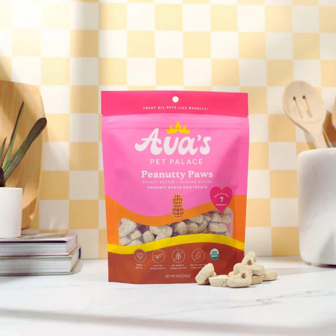 Ava's Pet Palace Organic Oven Baked Dog Treats - Peanutty Paws (6 oz) / 2-Pack American Pet Supplies