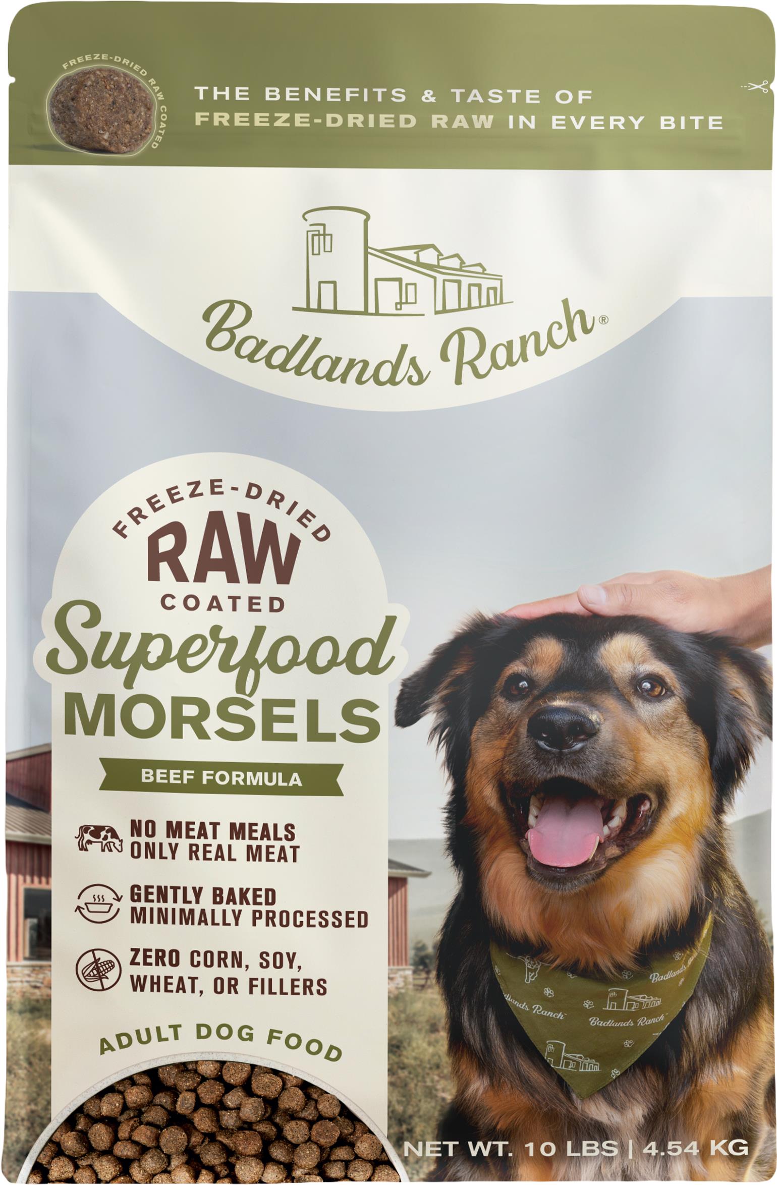 Superfood Complete Raw Coated Morsels, Beef Dog Food