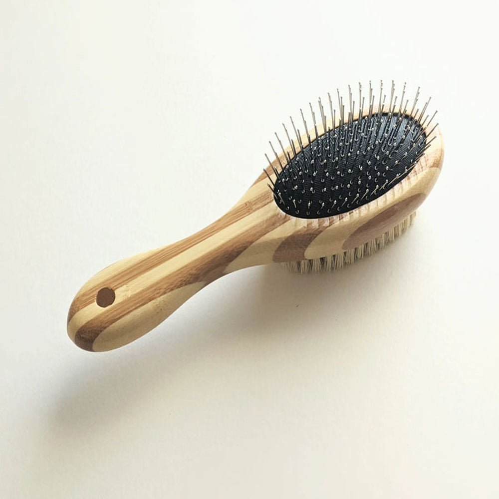 Tilley + Me Two-Sided Pet Brush – Bristle & Wire for Shedding & Detangling