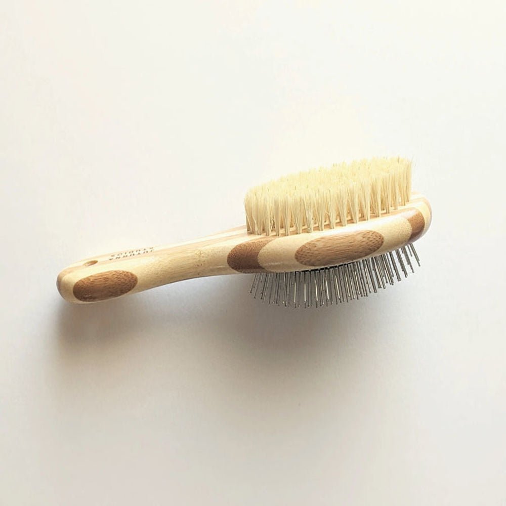 Tilley + Me Two-Sided Pet Brush – Bristle & Wire for Shedding & Detangling