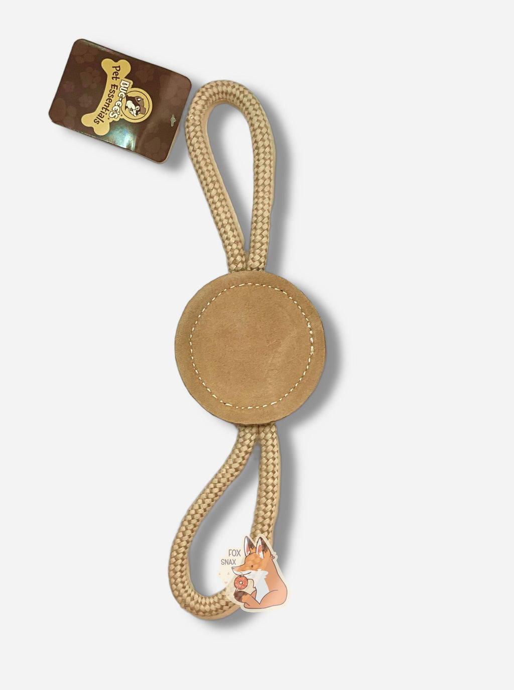 Buc-ee's Natural Disc Dog Toy Fox Snax