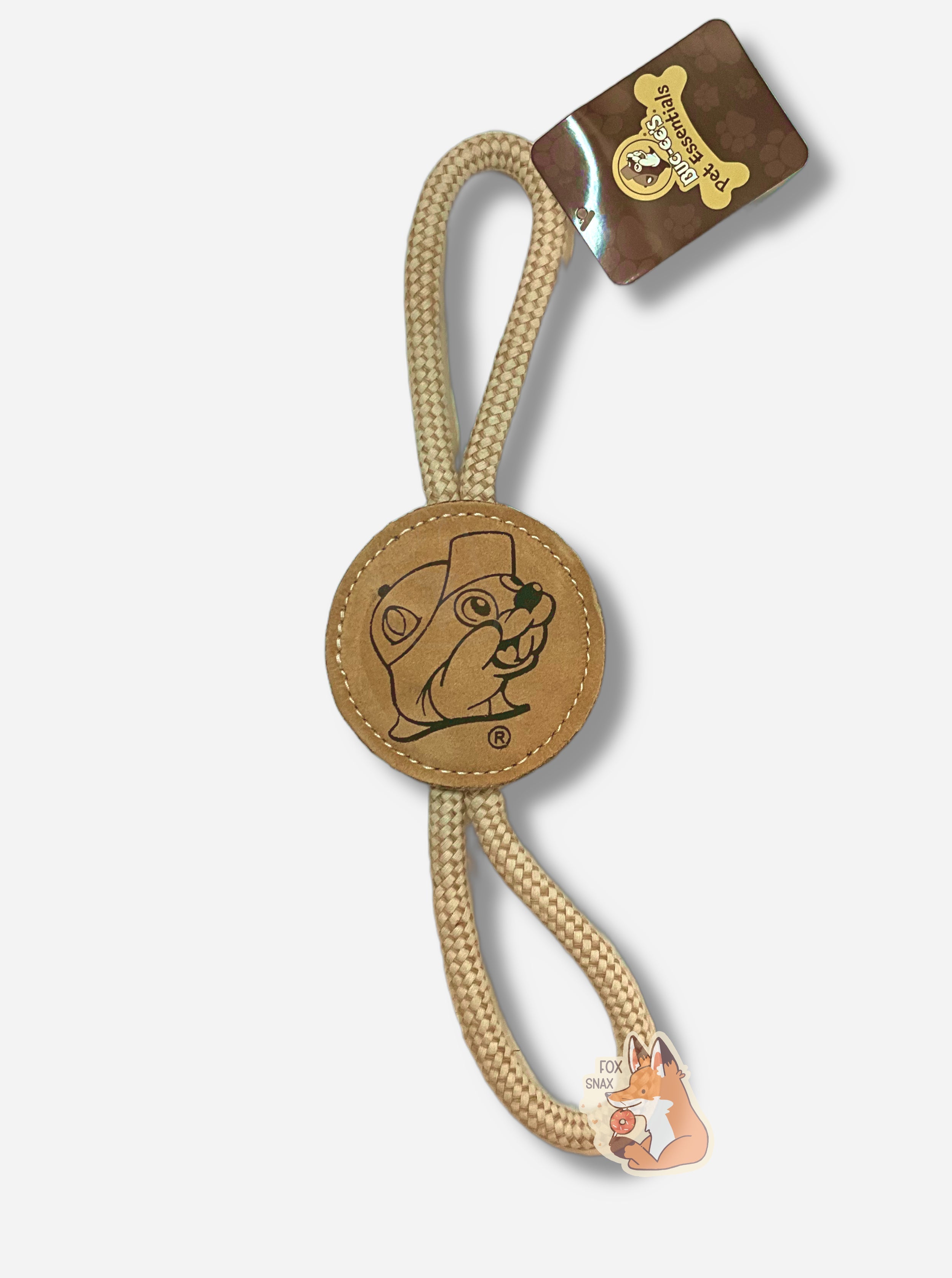 Buc-ee's Natural Disc Dog Toy Fox Snax
