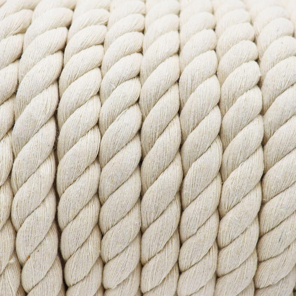 1OO% Natural Cotton Rope 1/2 Inch X 198 Feet Strong Soft Cotton Cord for DIY Crafts Gardening Hammock Home Decorating, Macrame,Projects Pet Toys,White Rope Hendrix Arts
