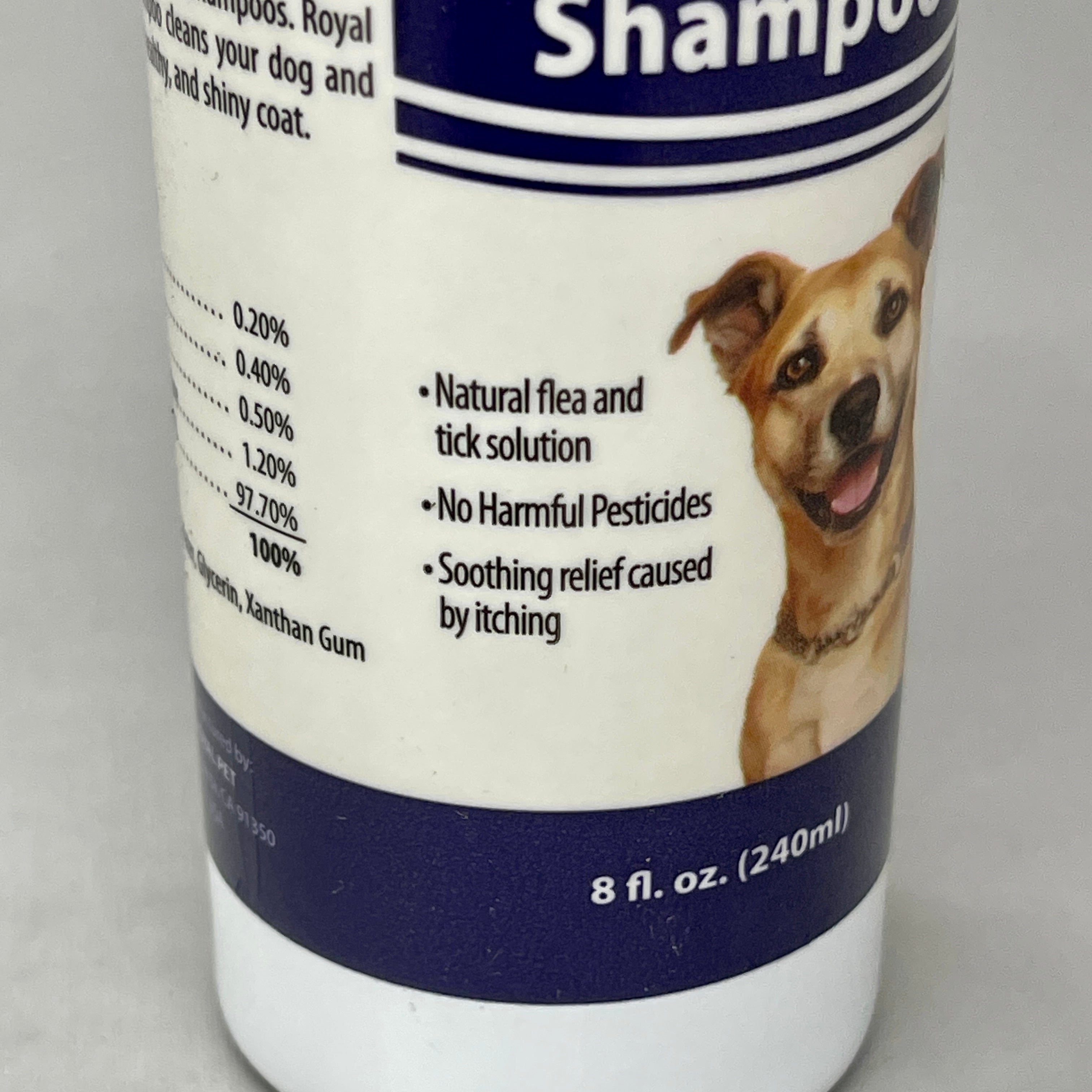 Z@ ROYAL PET Natural Flea & Tick Shampoo for Dogs USA 8 fl oz