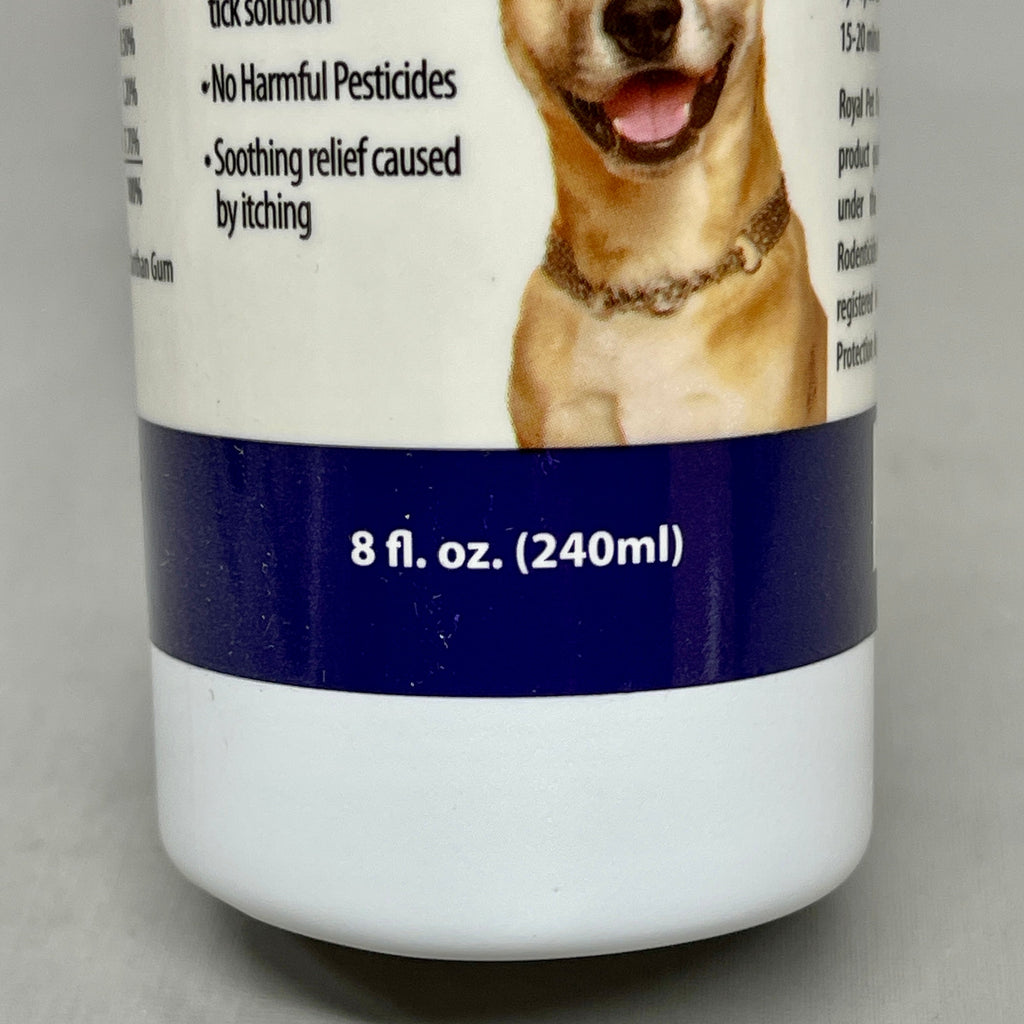 Z@ ROYAL PET Natural Flea & Tick Shampoo for Dogs USA 8 fl oz