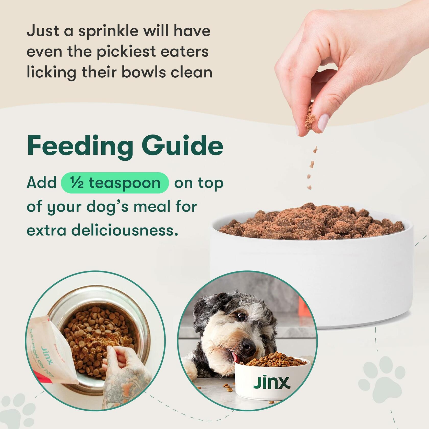 BestBy12/25 Jinx Freeze-Dried Dog Food Toppers Salmon on Top 3oz Natural Deal US