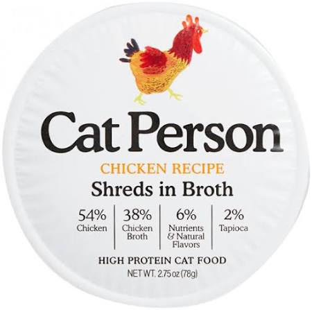 Cat Person Cat Shredded Chicken In Broth 2.75oz The Family Pet