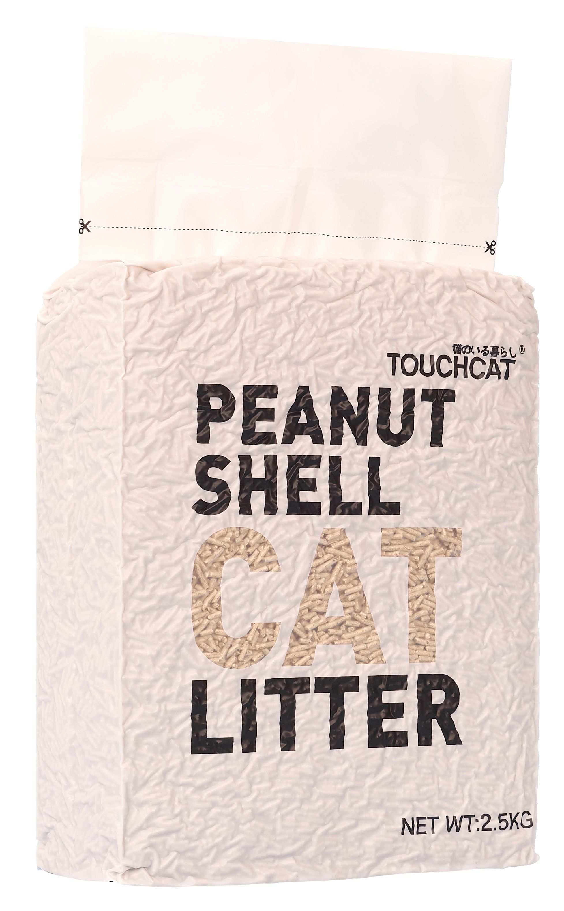Touchcat ® High-Clumping Eco-Friendly Peanut Shell Kitty Cat Litter