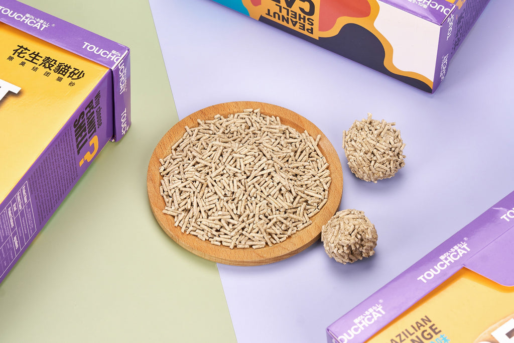 Touchcat ® High-Clumping Eco-Friendly Peanut Shell Kitty Cat Litter