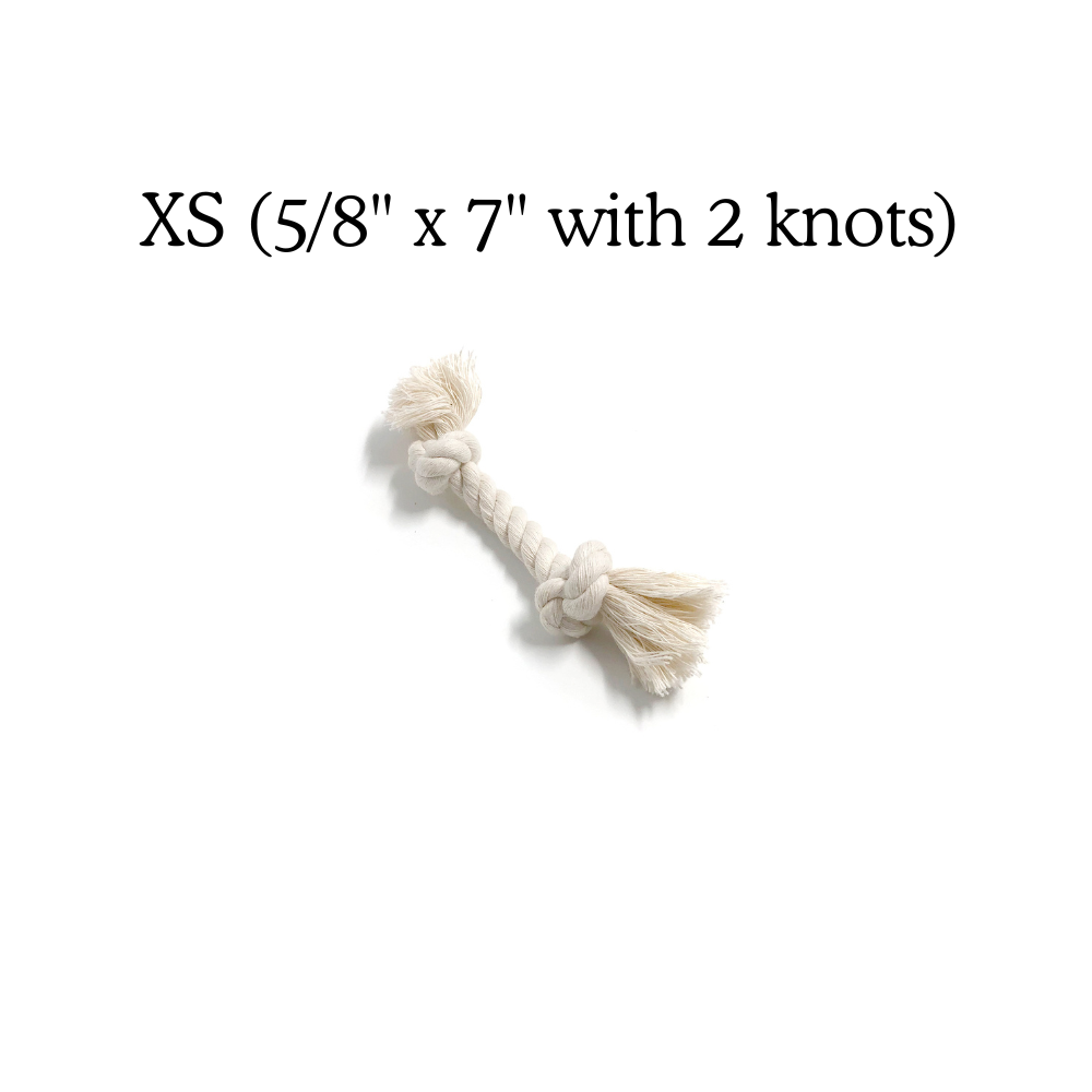 Boba & Vespa 100% Organic Cotton Rope Dog Toy - 5 Sizes